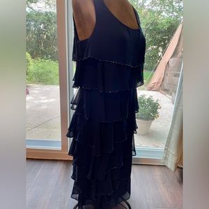 Cold water creek navy blue elegant dress size 10.